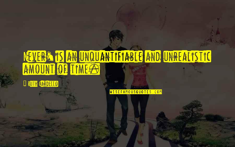 No Respect For True Love Quotes By Ruth Cardello: Never' is an unquantifiable and unrealistic amount of