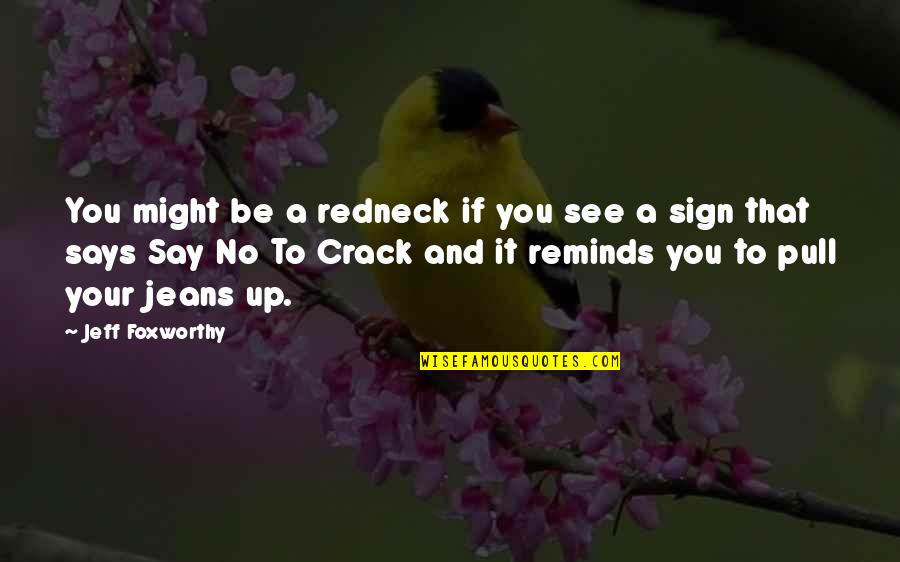 No See Quotes By Jeff Foxworthy: You might be a redneck if you see