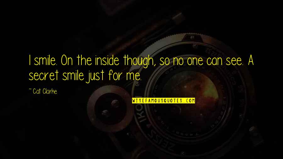 No Smile Quotes By Cat Clarke: I smile. On the inside though, so no