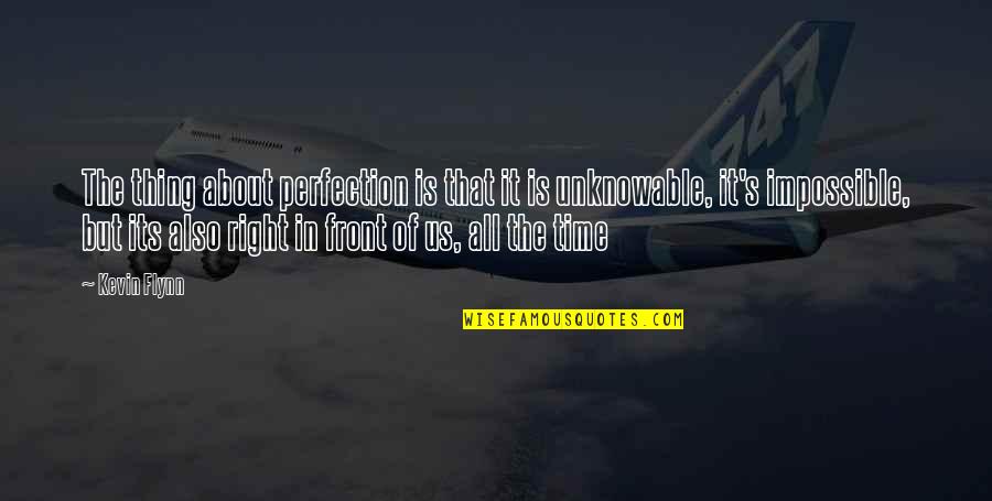 No Such Thing As Perfection Quotes By Kevin Flynn: The thing about perfection is that it is