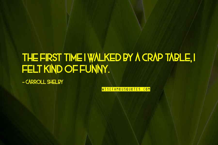No Time For Crap Quotes By Carroll Shelby: The first time I walked by a crap