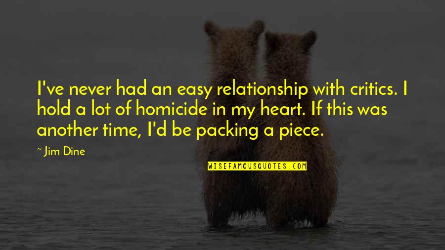 No Time For Each Other Relationship Quotes By Jim Dine: I've never had an easy relationship with critics.