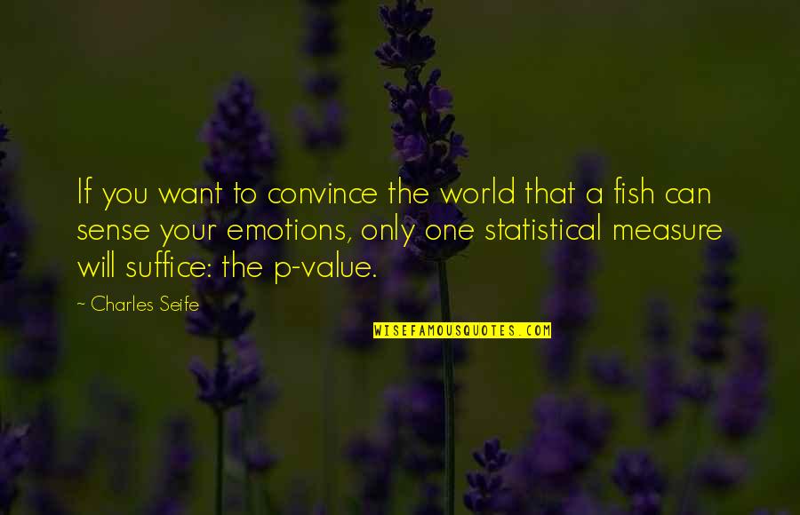 No Value For Emotions Quotes By Charles Seife: If you want to convince the world that