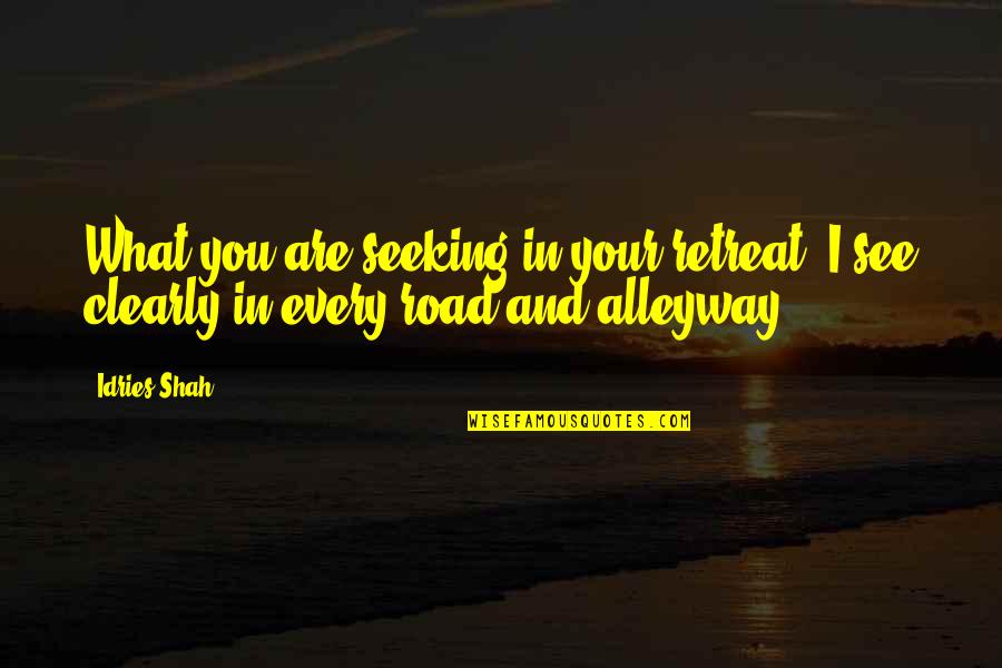 No Woman Deserves To Be Abused Quotes By Idries Shah: What you are seeking in your retreat, I