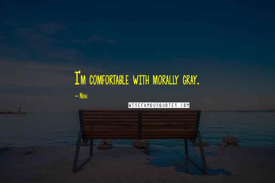 Noah quotes: I'm comfortable with morally gray.
