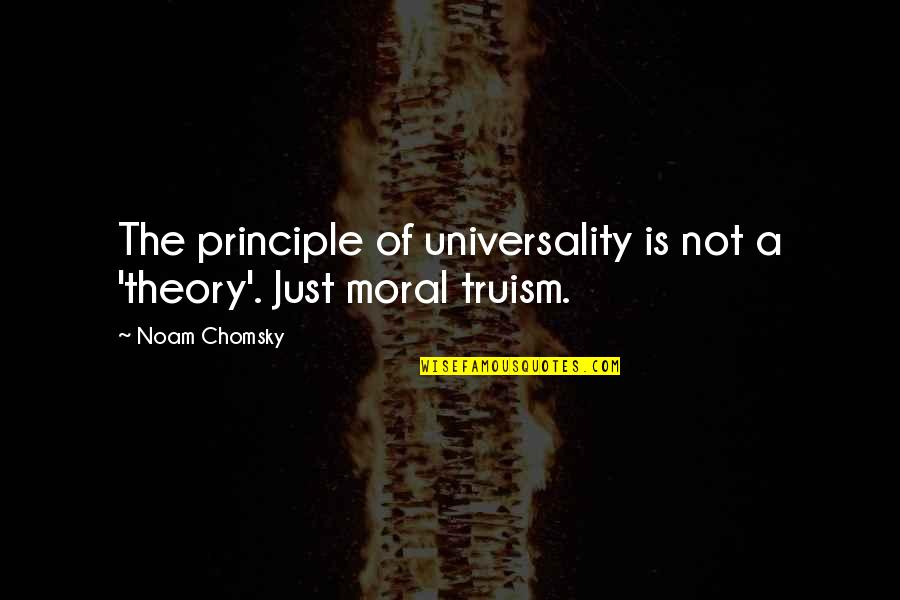 Noam Quotes By Noam Chomsky: The principle of universality is not a 'theory'.