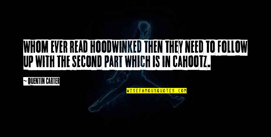 Nobani Sho Quotes By Quentin Carter: Whom ever read hoodwinked then they need to
