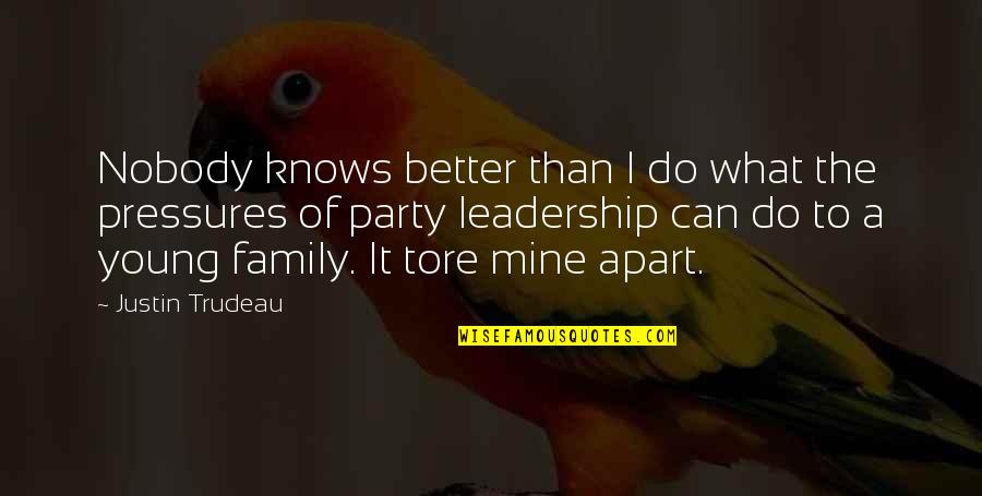 Nobody Better Than You Quotes By Justin Trudeau: Nobody knows better than I do what the