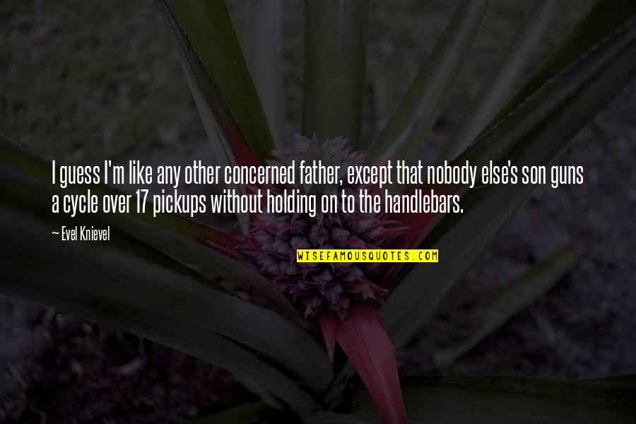 Nobody Else Quotes By Evel Knievel: I guess I'm like any other concerned father,