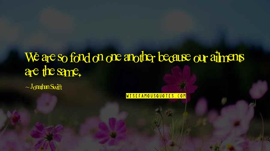 Nobody Knows You When You're Down And Out Quotes By Jonathan Swift: We are so fond on one another because