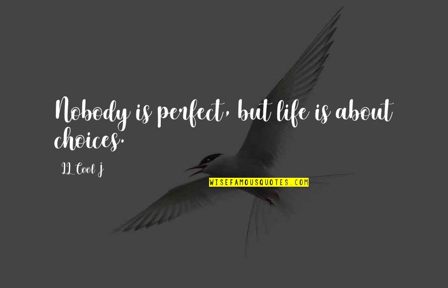 Nobody'll Quotes By LL Cool J: Nobody is perfect, but life is about choices.