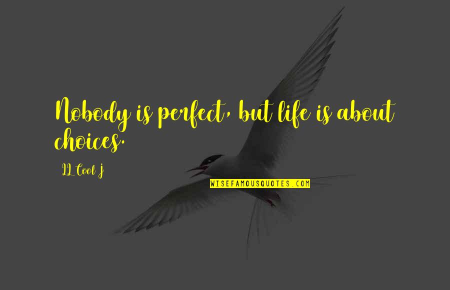 Nobody's Perfect But Quotes By LL Cool J: Nobody is perfect, but life is about choices.