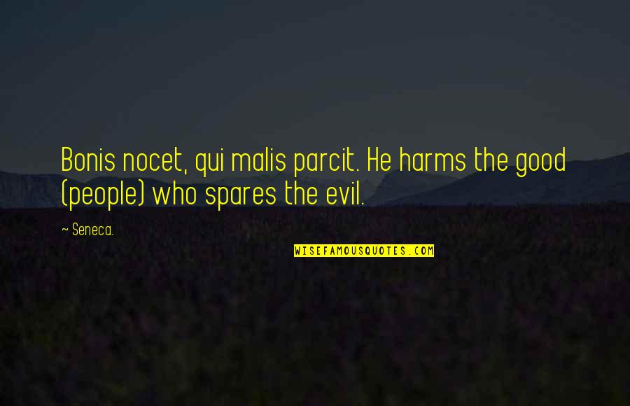 Nocet Quotes By Seneca.: Bonis nocet, qui malis parcit. He harms the