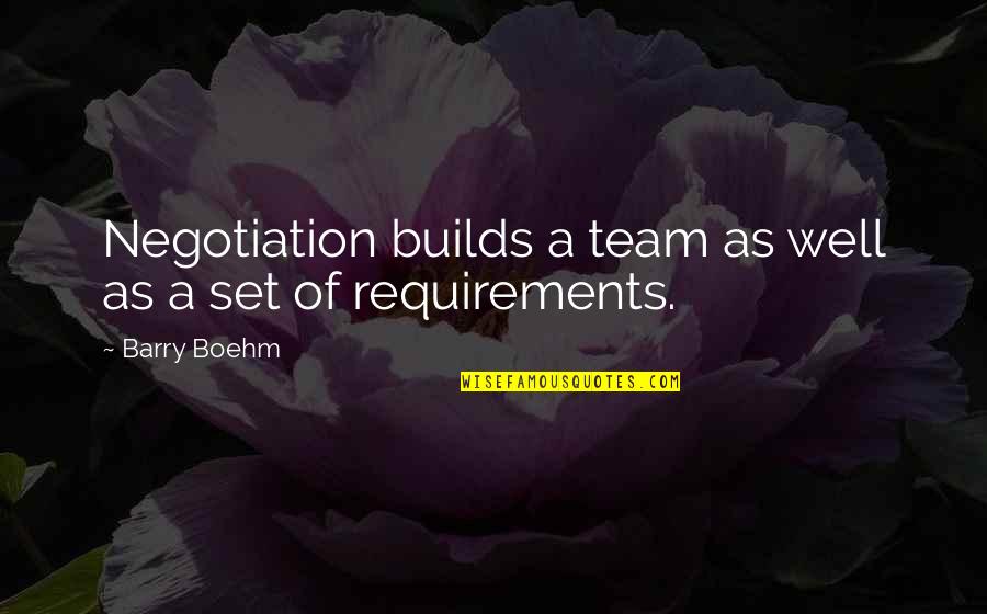 Noctamid Quotes By Barry Boehm: Negotiation builds a team as well as a