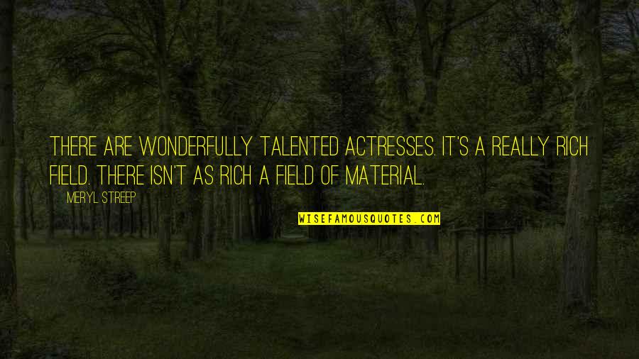 Noel Babeuf Quotes By Meryl Streep: There are wonderfully talented actresses. It's a really