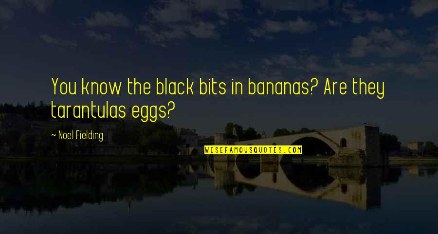 Noel Fielding Quotes By Noel Fielding: You know the black bits in bananas? Are