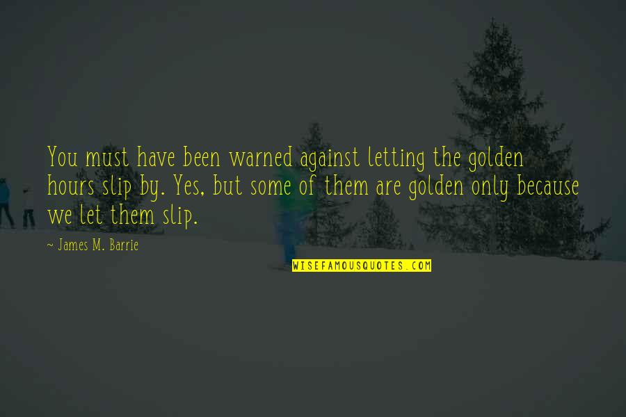 Noeleen Bowers Quotes By James M. Barrie: You must have been warned against letting the