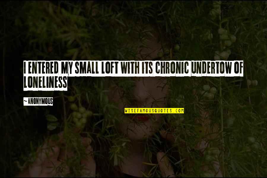 Nofsinger And Sias Quotes By Anonymous: I entered my small loft with its chronic