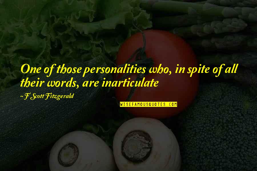 Nofsinger Quotes By F Scott Fitzgerald: One of those personalities who, in spite of