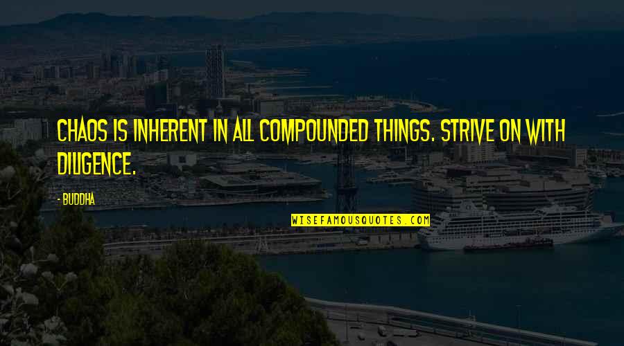Nohangover Quotes By Buddha: Chaos is inherent in all compounded things. Strive