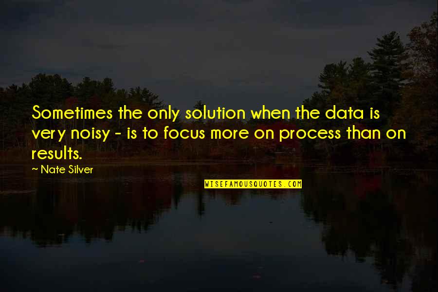 Noisy Quotes By Nate Silver: Sometimes the only solution when the data is Noisy Quotes By Nate Silver: Sometimes the only solution when the data is