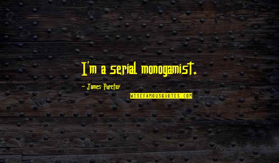Nolan Richardson Quotes By James Purefoy: I'm a serial monogamist. Nolan Richardson Quotes By James Purefoy: I'm a serial monogamist.