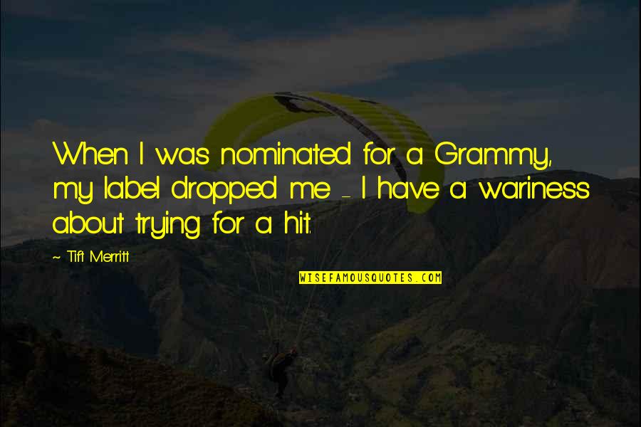 Nominated Quotes By Tift Merritt: When I was nominated for a Grammy, my