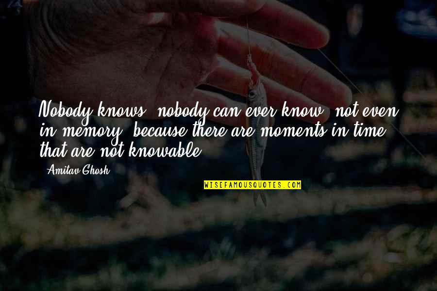 Non Cheesy Romantic Quotes By Amitav Ghosh: Nobody knows, nobody can ever know, not even