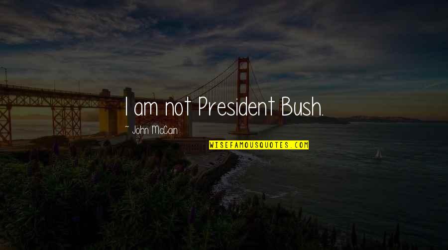 Non Disabled Person Quotes By John McCain: I am not President Bush.