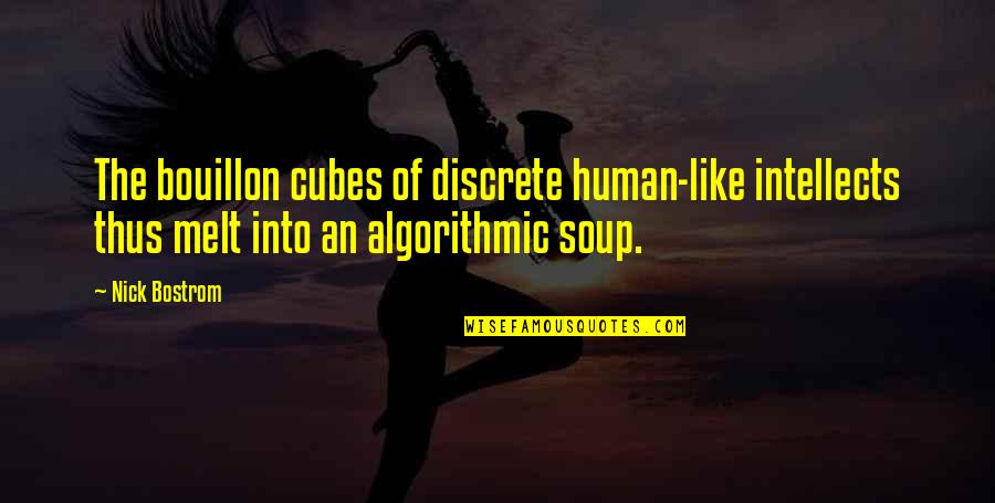 Non Discrete Quotes By Nick Bostrom: The bouillon cubes of discrete human-like intellects thus