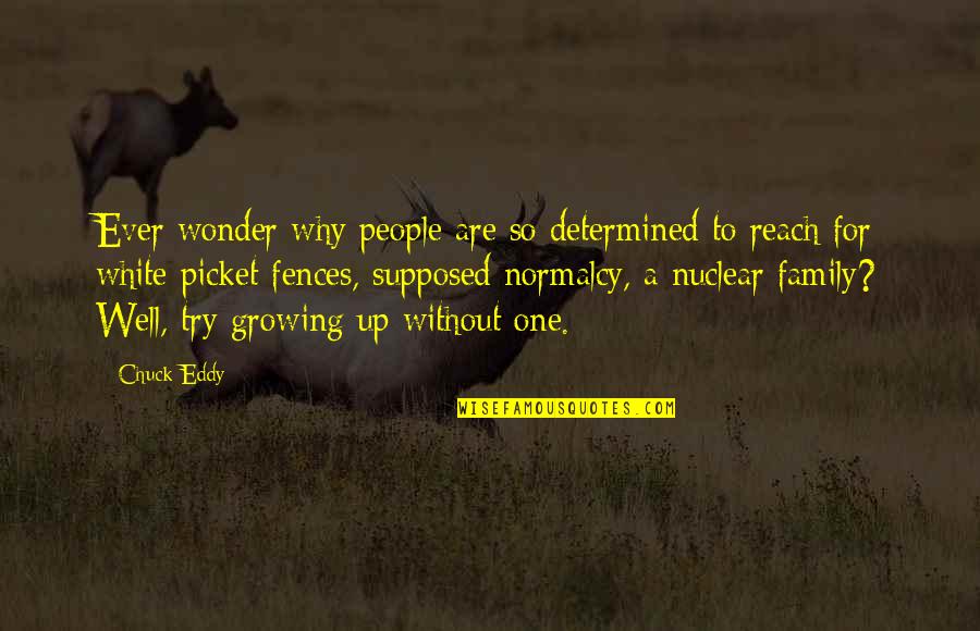 Non Nuclear Family Quotes By Chuck Eddy: Ever wonder why people are so determined to