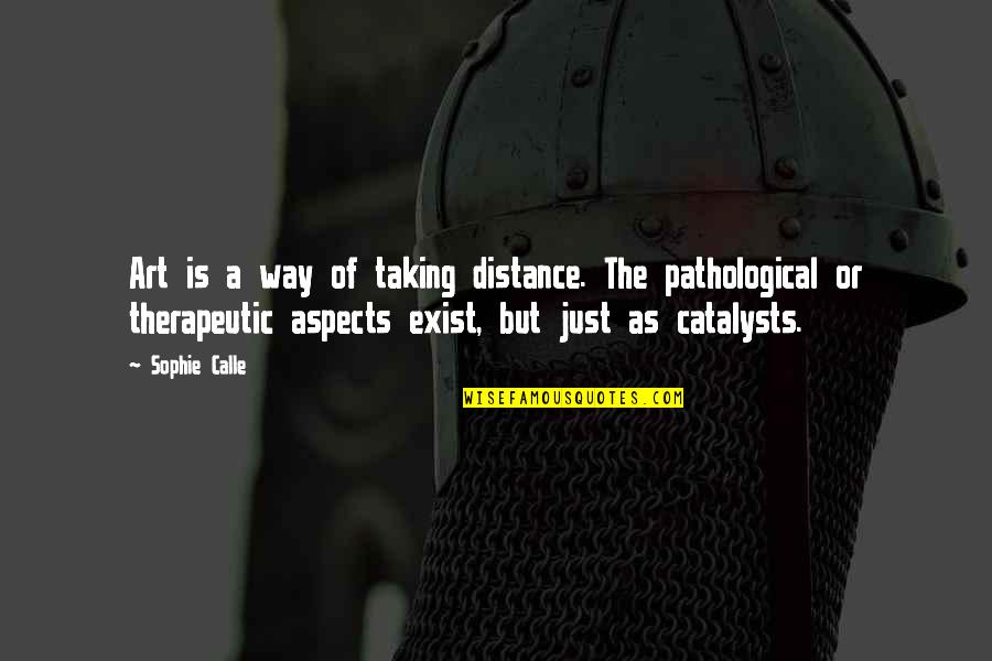 Non Pathological Q Quotes By Sophie Calle: Art is a way of taking distance. The