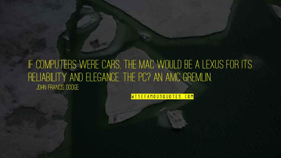 Non Pc Quotes By John Francis Dodge: If computers were cars, the Mac would be Non Pc Quotes By John Francis Dodge: If computers were cars, the Mac would be