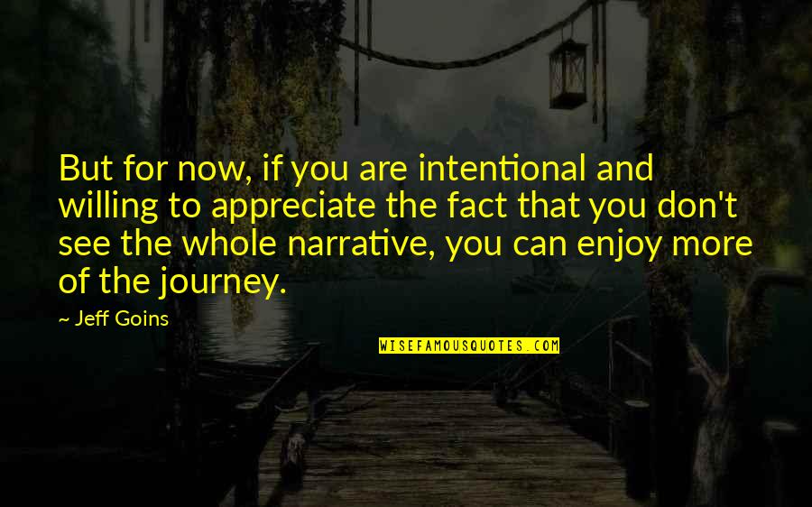 Non Religious Motivational Quotes By Jeff Goins: But for now, if you are intentional and