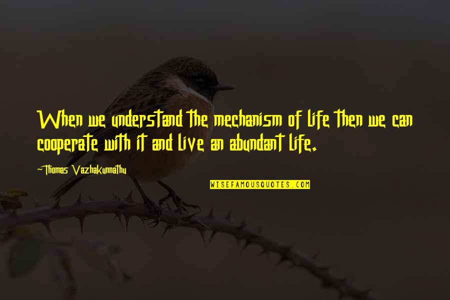 Non Traditional Funeral Quotes By Thomas Vazhakunnathu: When we understand the mechanism of life then