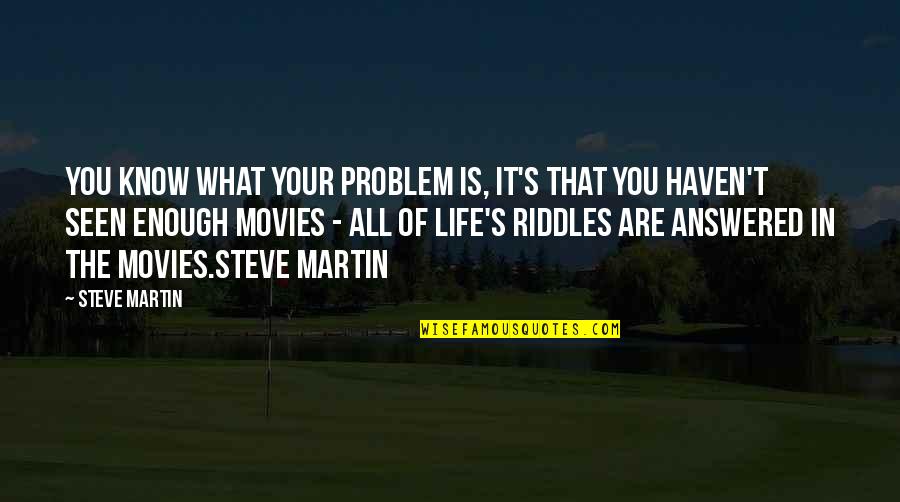 Non Veg Inspirational Quotes By Steve Martin: You know what your problem is, it's that
