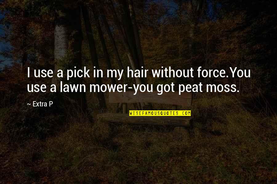 Non Veg Quotes By Extra P: I use a pick in my hair without
