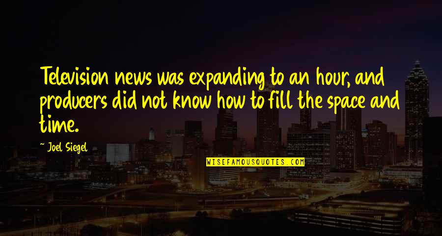 Non Violence Vegan Quotes By Joel Siegel: Television news was expanding to an hour, and