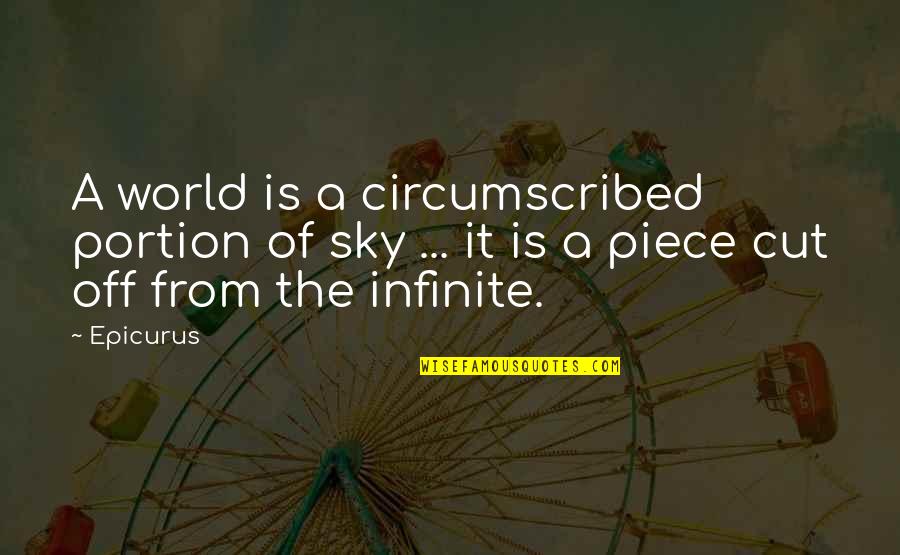 Non Winning Tickets At Molottery Quotes By Epicurus: A world is a circumscribed portion of sky