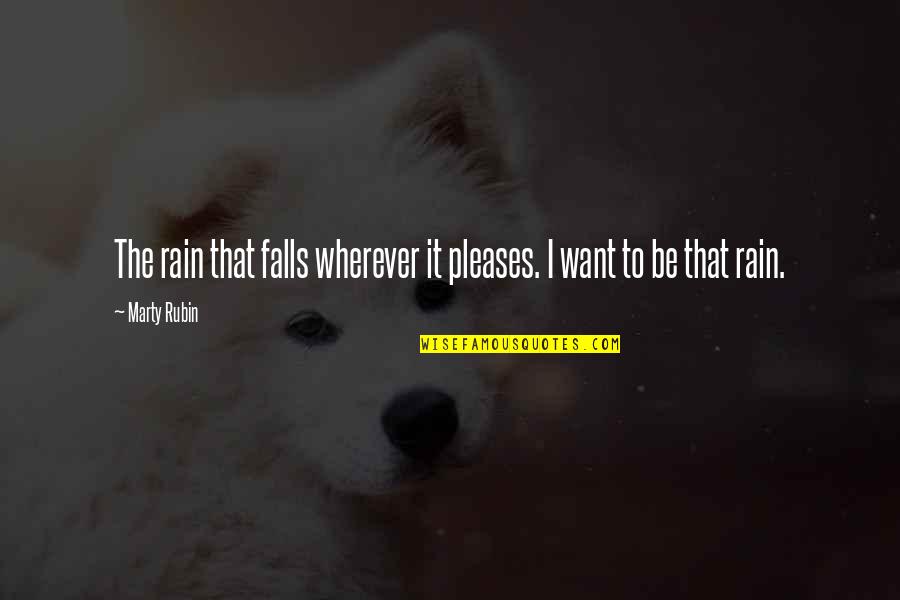Nonchalance Quotes By Marty Rubin: The rain that falls wherever it pleases. I