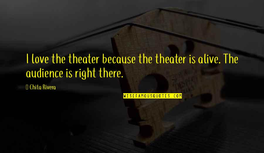 Noncooperative Quotes By Chita Rivera: I love the theater because the theater is