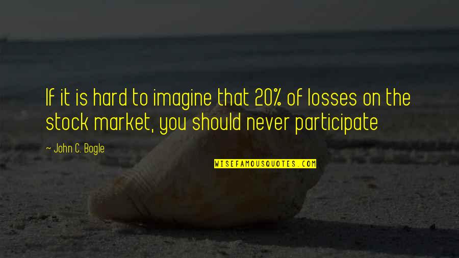 Nonindigenous Insects Quotes By John C. Bogle: If it is hard to imagine that 20%