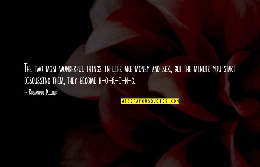 Nonmarket Rationing Quotes By Rosamunde Pilcher: The two most wonderful things in life are