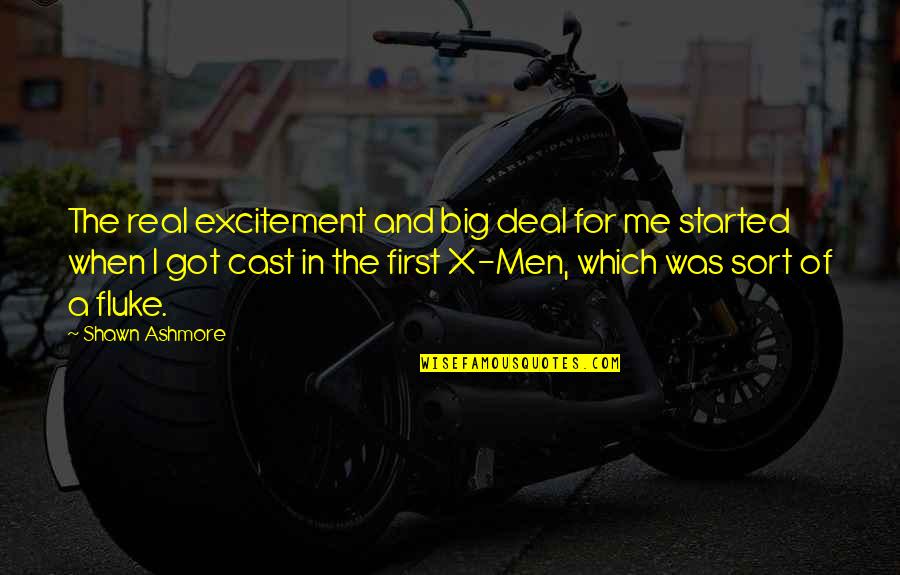 Nonostante Tutto Quotes By Shawn Ashmore: The real excitement and big deal for me