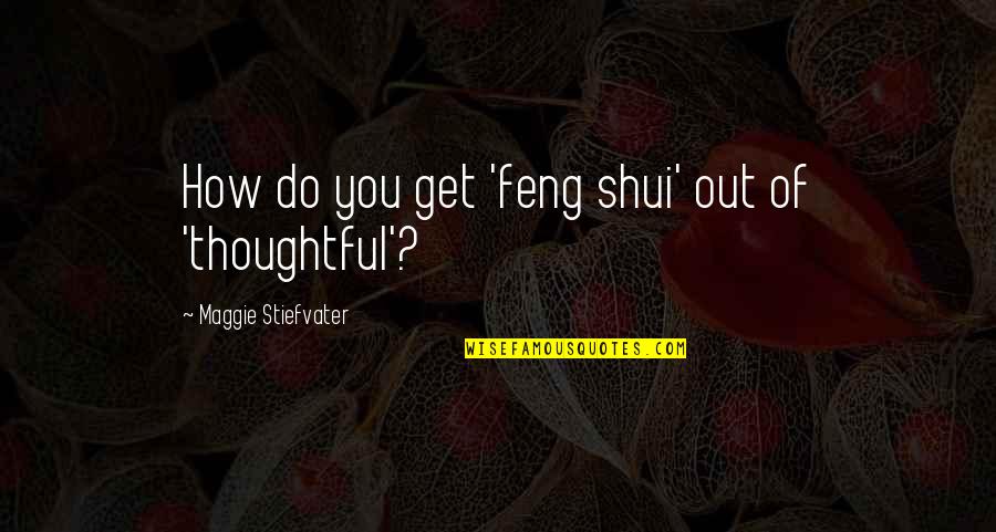Nonpoetic Quotes By Maggie Stiefvater: How do you get 'feng shui' out of