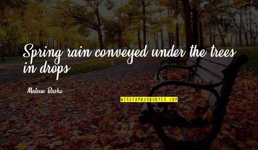 Nonpublic Education Quotes By Matsuo Basho: Spring rain conveyed under the trees in drops. Nonpublic Education Quotes By Matsuo Basho: Spring rain conveyed under the trees in drops.