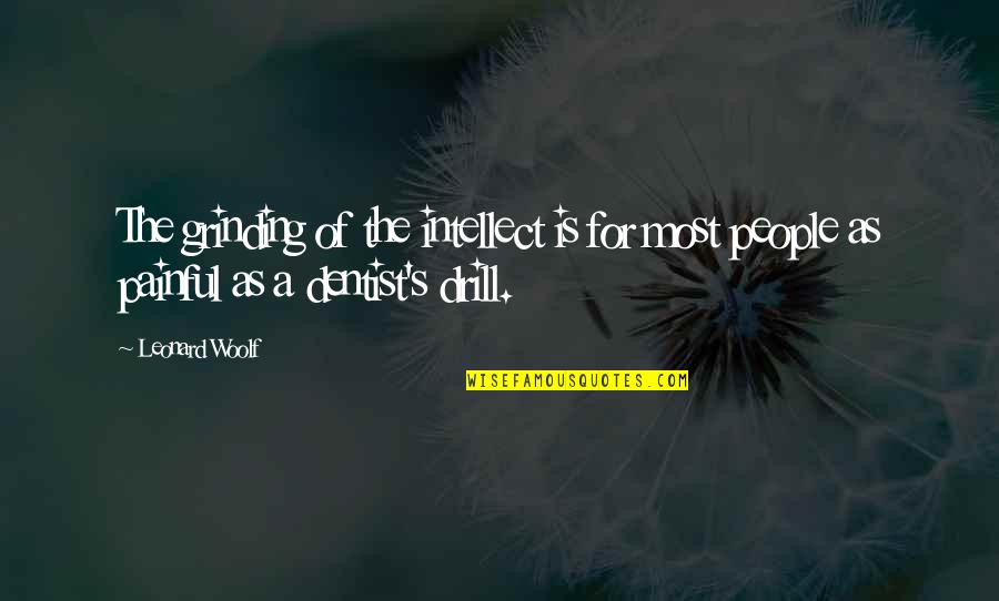 Nonresistance Synonym Quotes By Leonard Woolf: The grinding of the intellect is for most