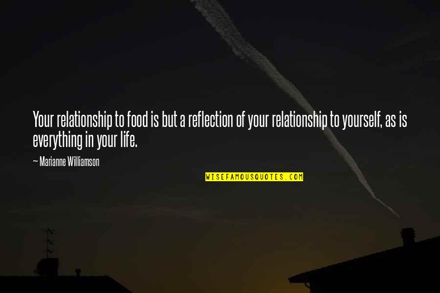Nonsectarian School Quotes By Marianne Williamson: Your relationship to food is but a reflection
