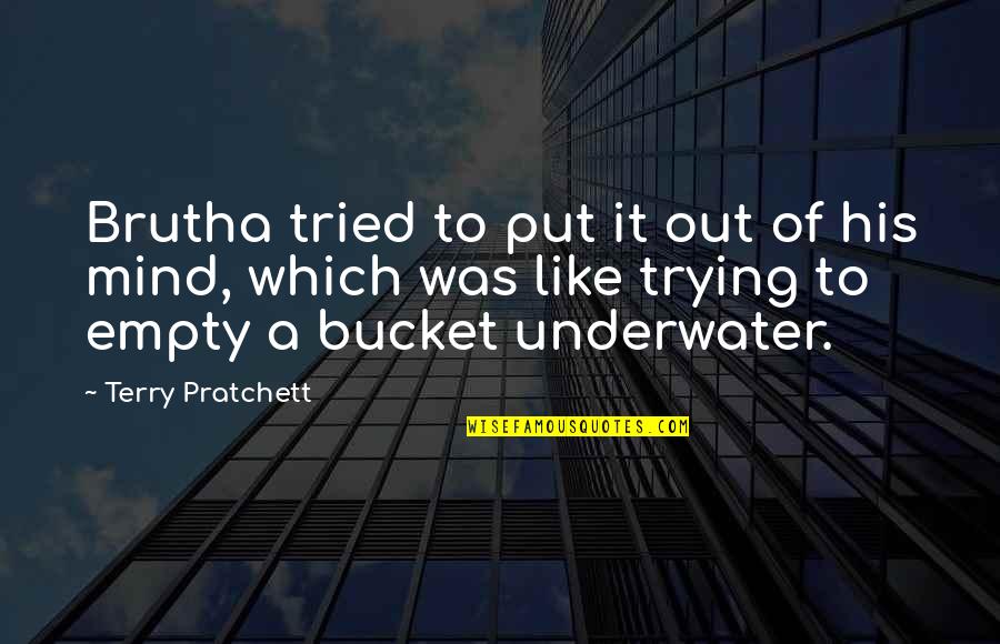 Nonsociopathic Quotes By Terry Pratchett: Brutha tried to put it out of his