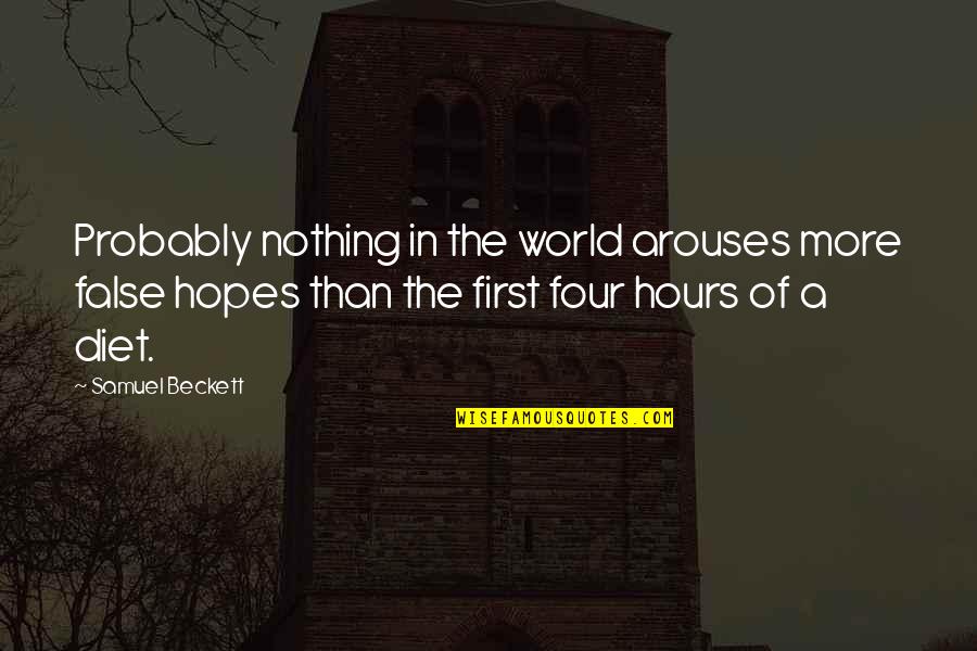 Nontravelers Quotes By Samuel Beckett: Probably nothing in the world arouses more false